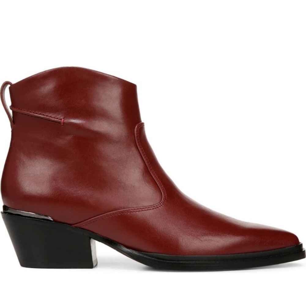 Franco Sarto Blake Red Leather Ankle Boots sz. 9.5